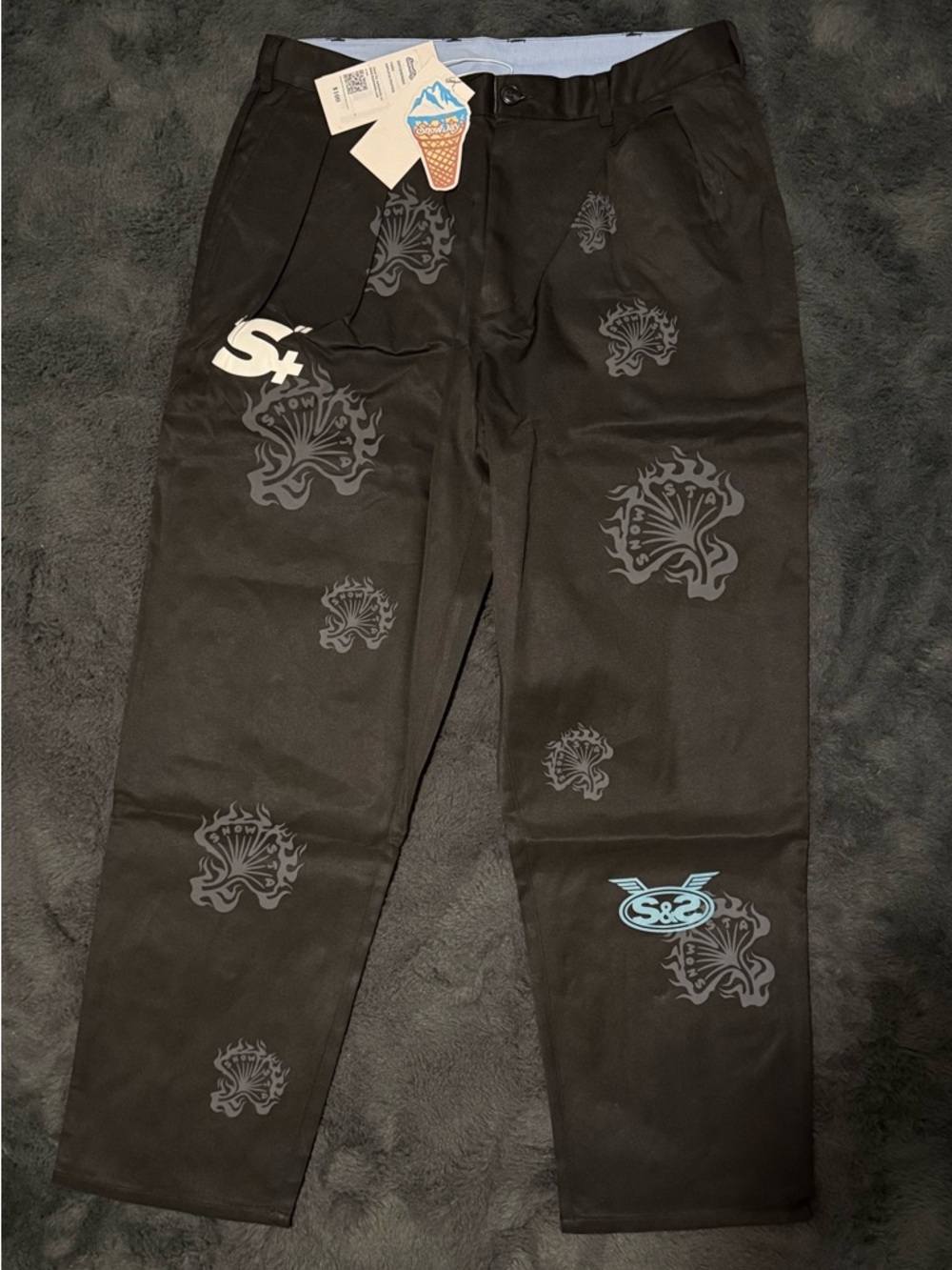 SNOWDAY & STA. Type S.
Black Joggers Pants Straight Leg Size XL
